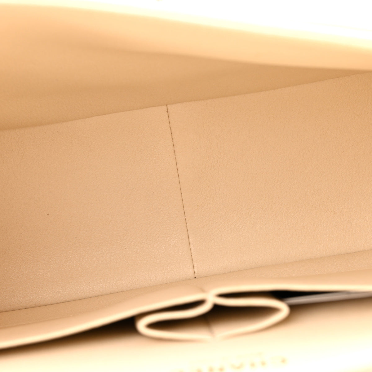 Caviar Quilted Jumbo Double Flap Light Beige