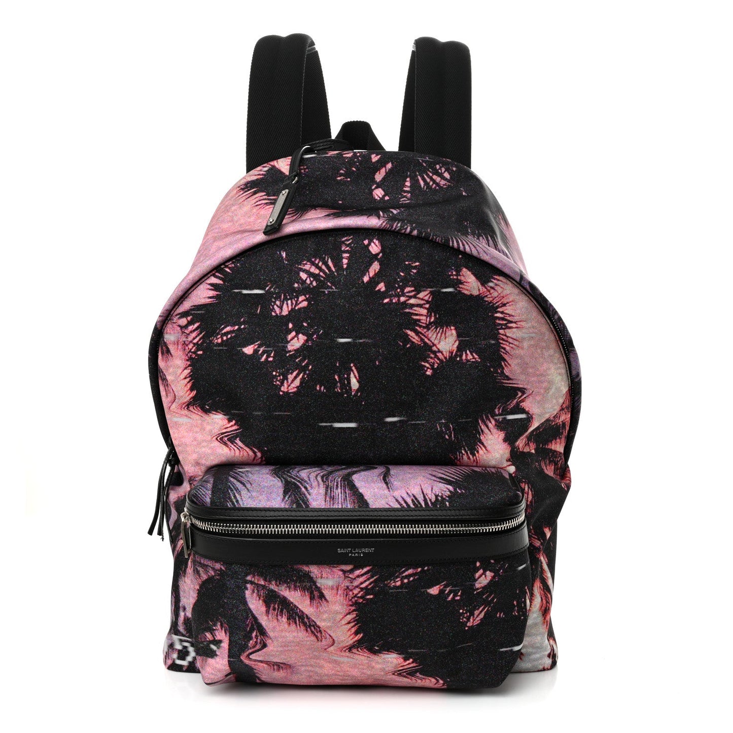 Canvas Palm Tree Sunset City Backpack Violet Black