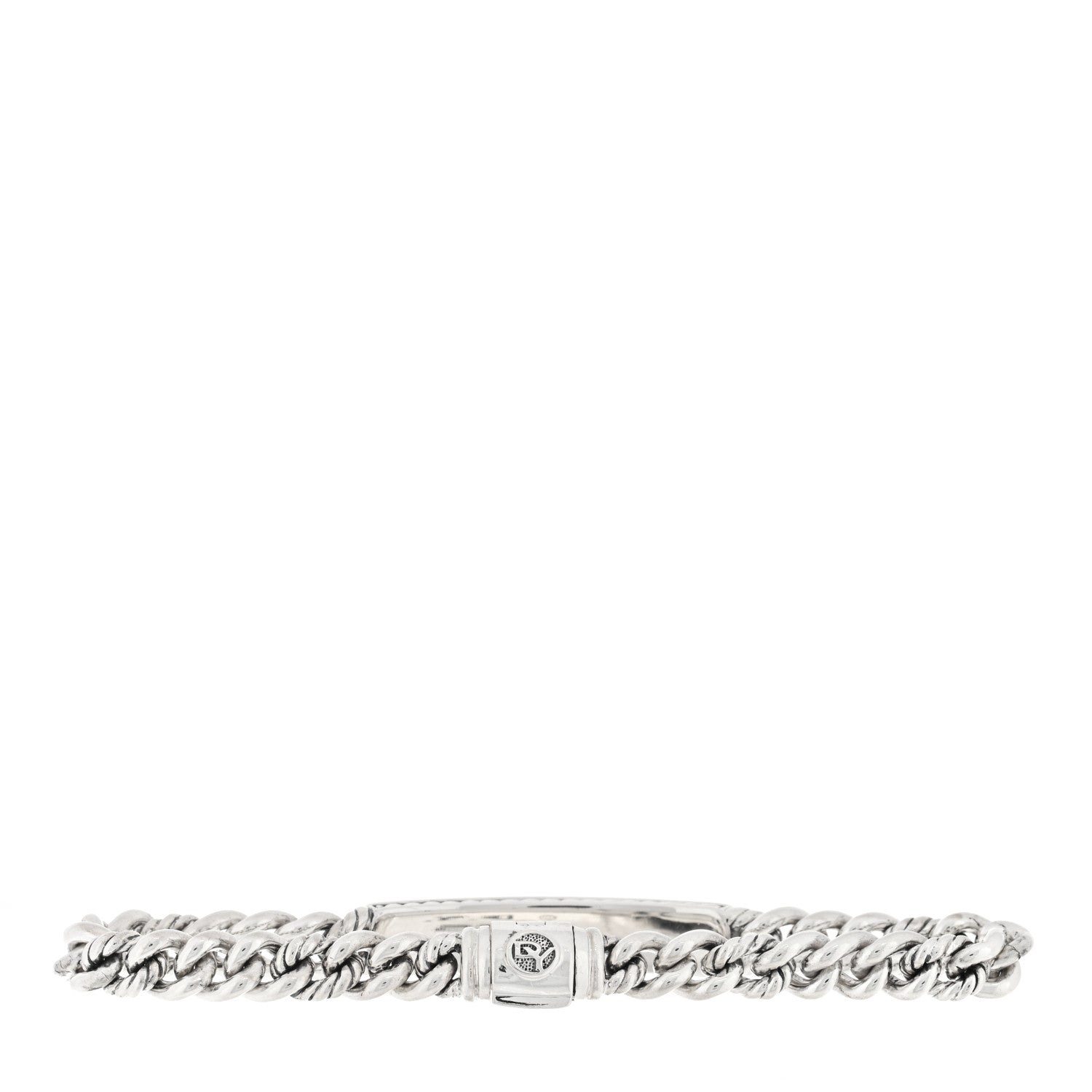 David Yurman Sterling Silver Pave Pink Sapphire 6mm Petite ID Bracelet 2 of 3