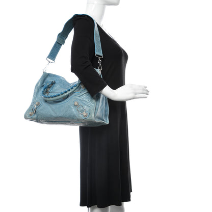 Balenciaga Agneau Giant 21 Silver Hardware City Turquoise 2 of 12