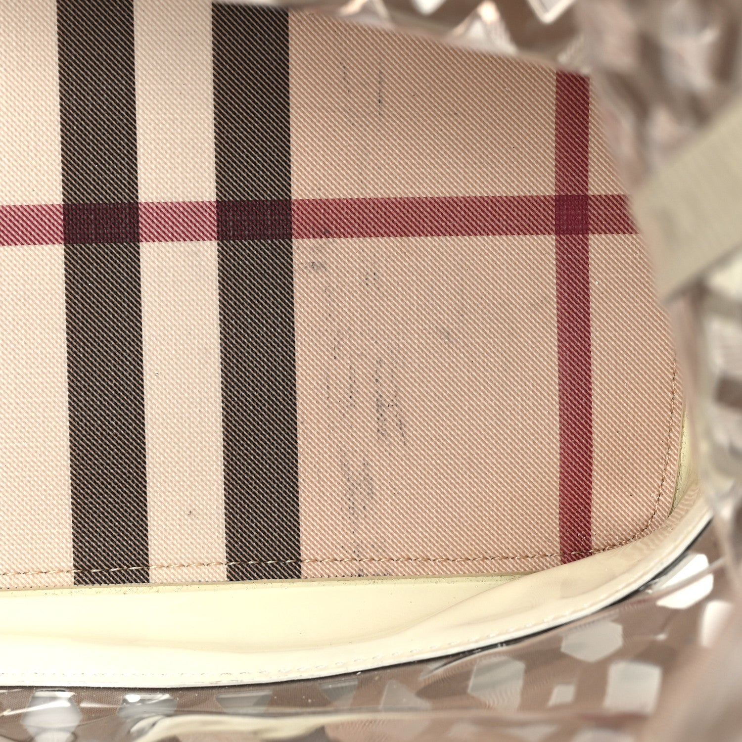 Burberry Supernova Check Net Drawstring Bag White 9 of 11