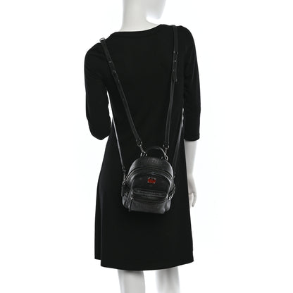 MCM Visetos Side Stud X-Mini Stark Bebe Boo Backpack Black 2 of 9