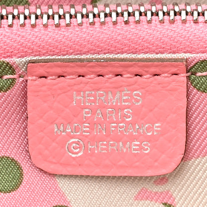 Hermes Epsom Silk'In Compact Wallet Rose Confetti 7 of 9