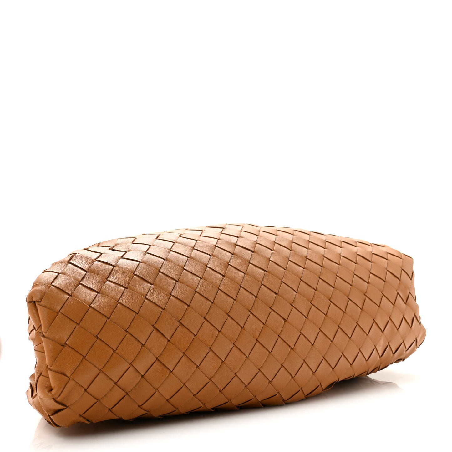 Nappa Maxi Intrecciato The Pouch Oversized Clutch Caramel