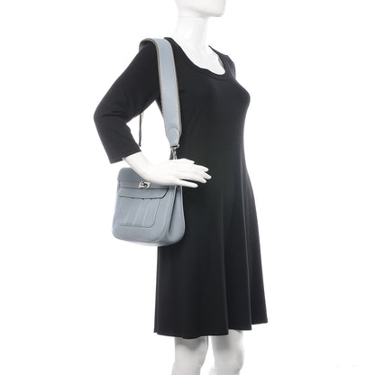 Hermes Veau Swift Sac Berline 28 Bleu Lin 2 of 9