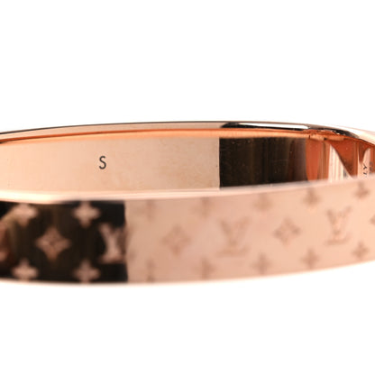 Louis Vuitton Brass Monogram Nanogram Cuff S Pink Gold 6 of 6