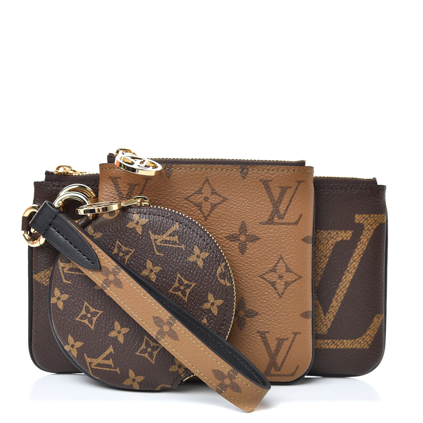 Reverse Monogram Giant Trio Pouch