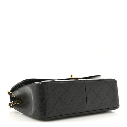 Chanel Caviar Quilted Jumbo Double Flap Black Black 4 of 13