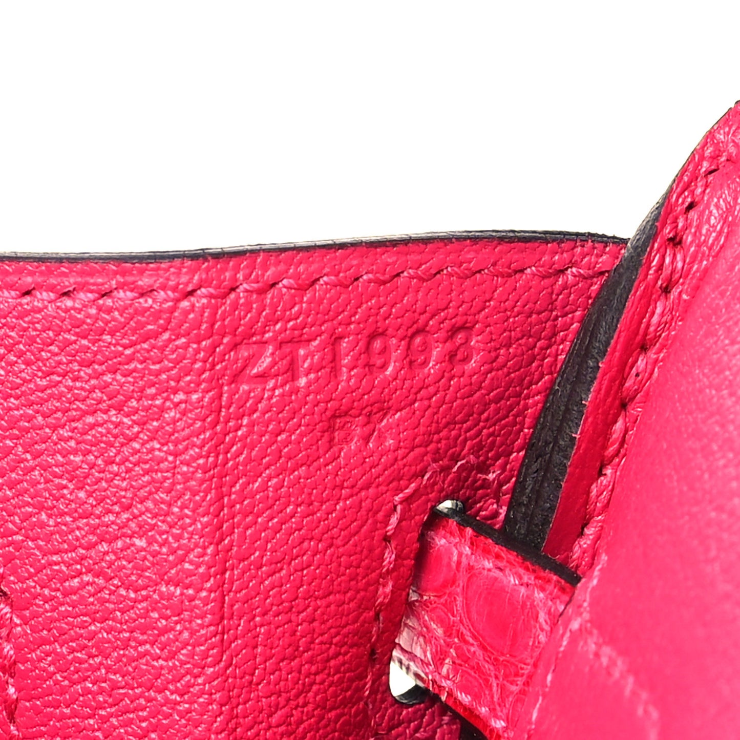 Togo Matte Alligator Birkin Touch 25 Framboise