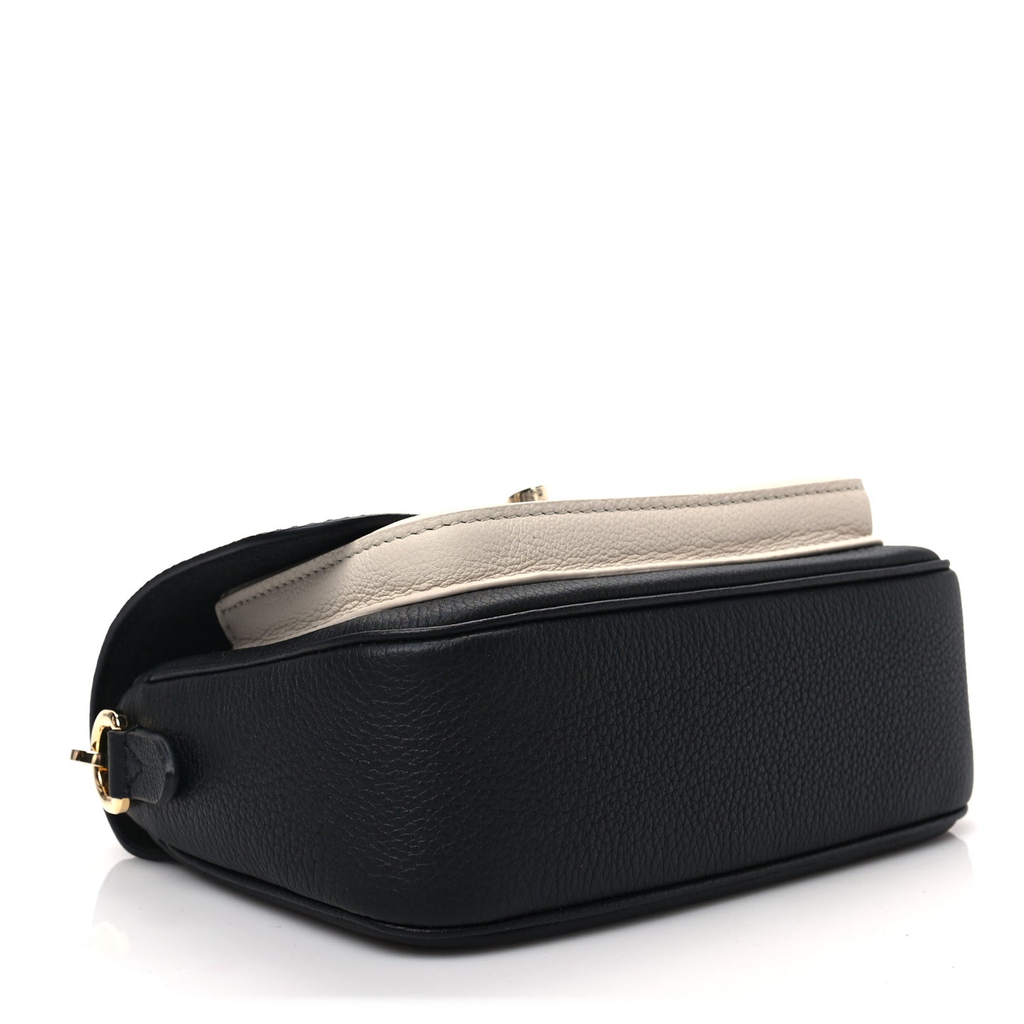 Grained Calfskin Lockme Tender Black