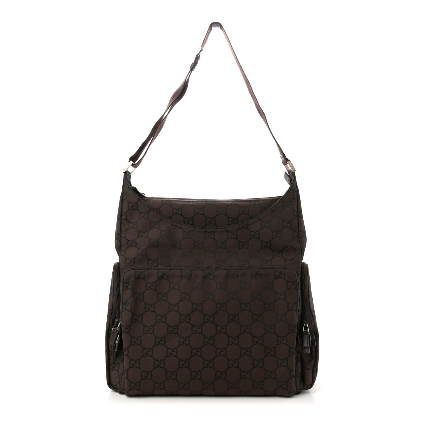 Nylon Monogram Extra Large Satchel Dark Brown