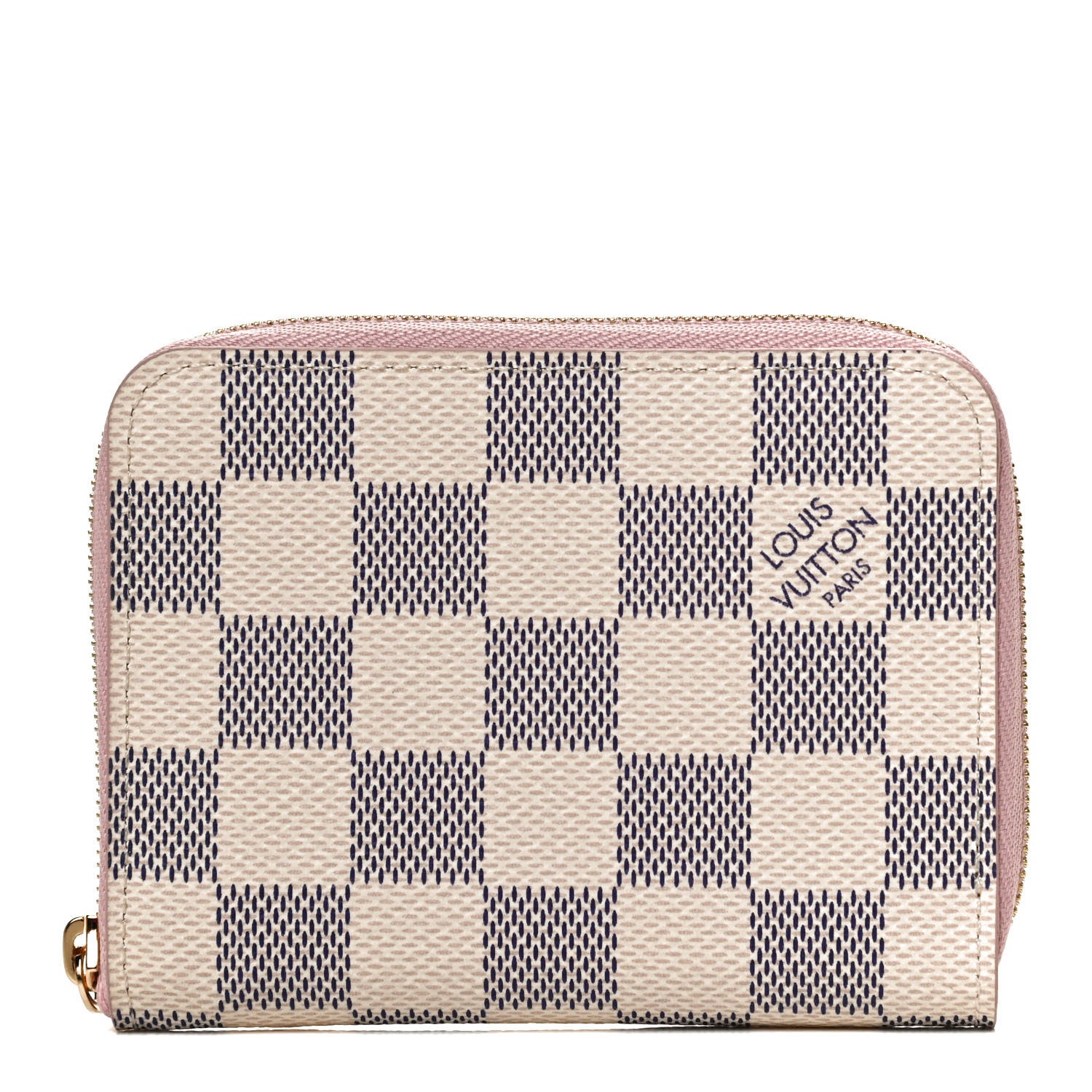 Louis Vuitton Damier Azur Zippy Coin Purse Rose Ballerine 1 of 9
