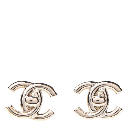 Chanel Metal CC Turnlock Earrings Gold 1 of 5