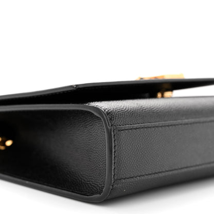 Saint Laurent Grain De Poudre Small Monogram Kate Satchel Black 9 of 12