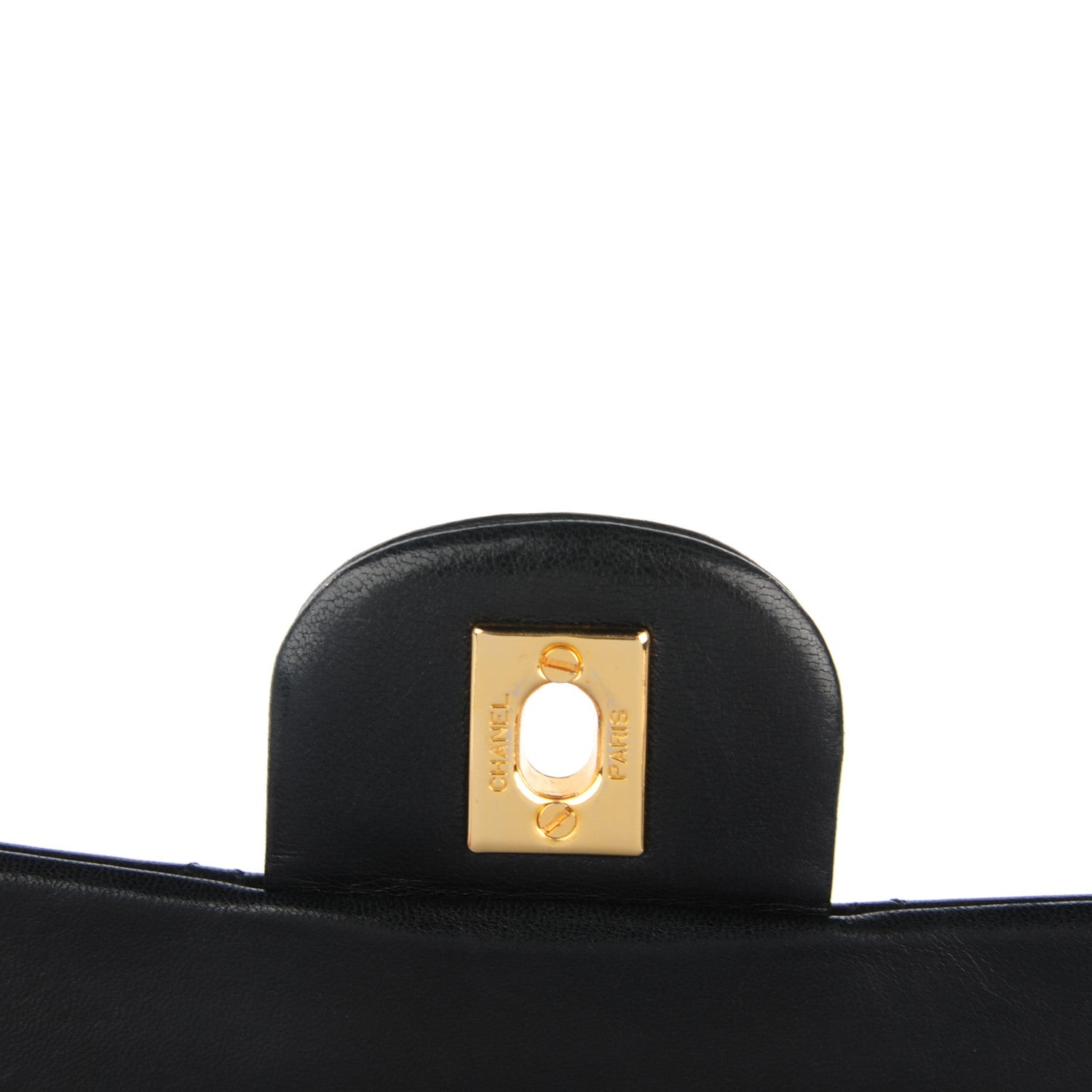 Chanel Lambskin Quilted Medium Double Flap Black 8 of 12