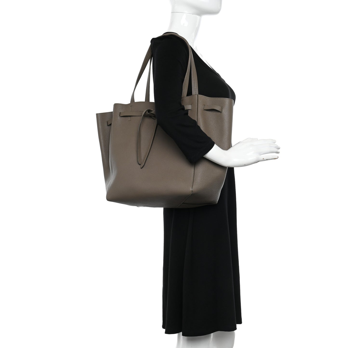 Soft Grained Calfskin Small Belt Cabas Phantom Taupe