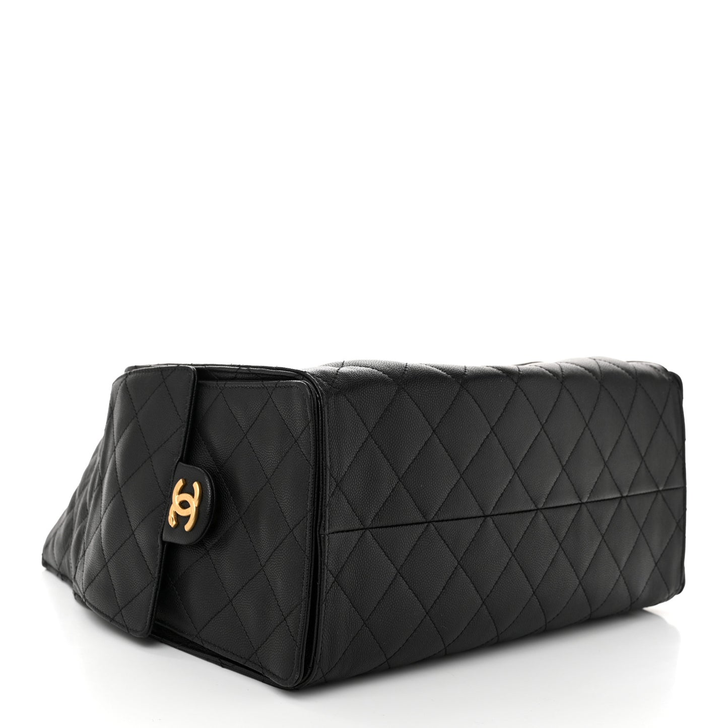 Caviar Quilted Medium Chanel 25 Handbag Black
