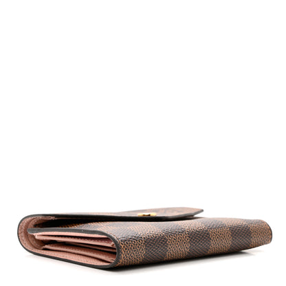 Louis Vuitton Damier Ebene Victorine Wallet Rose Ballerine 4 of 7