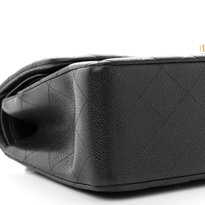 Chanel Caviar Quilted Jumbo Double Flap Dark Grey 9 of 12