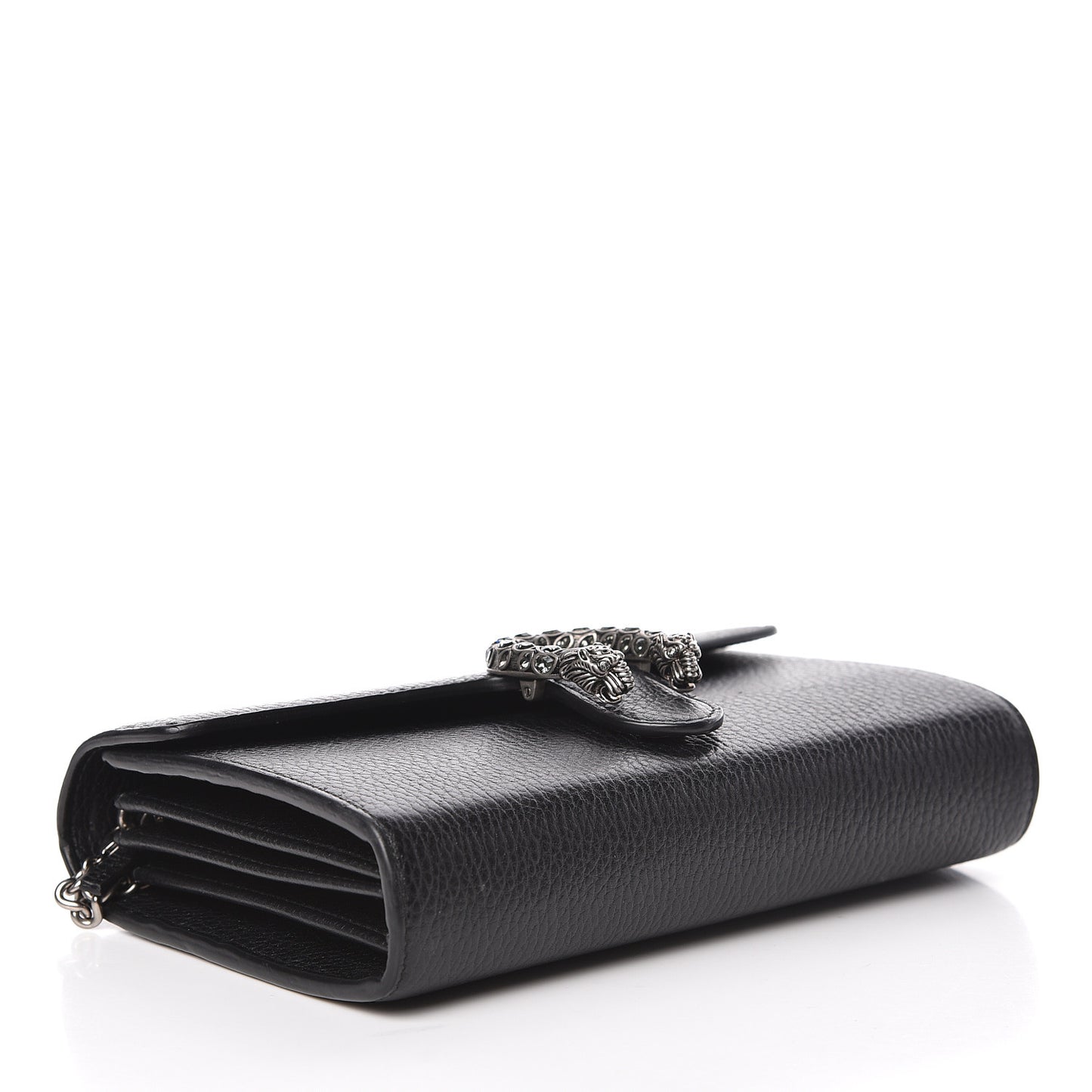 Calfskin Mini Dionysus Chain Wallet Black
