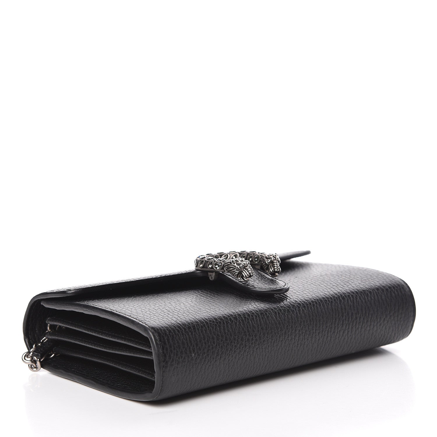 Gucci Calfskin Mini Dionysus Chain Wallet Black 4 of 15