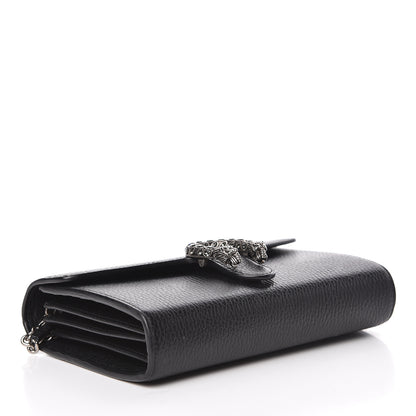 Gucci Calfskin Mini Dionysus Chain Wallet Black 4 of 15
