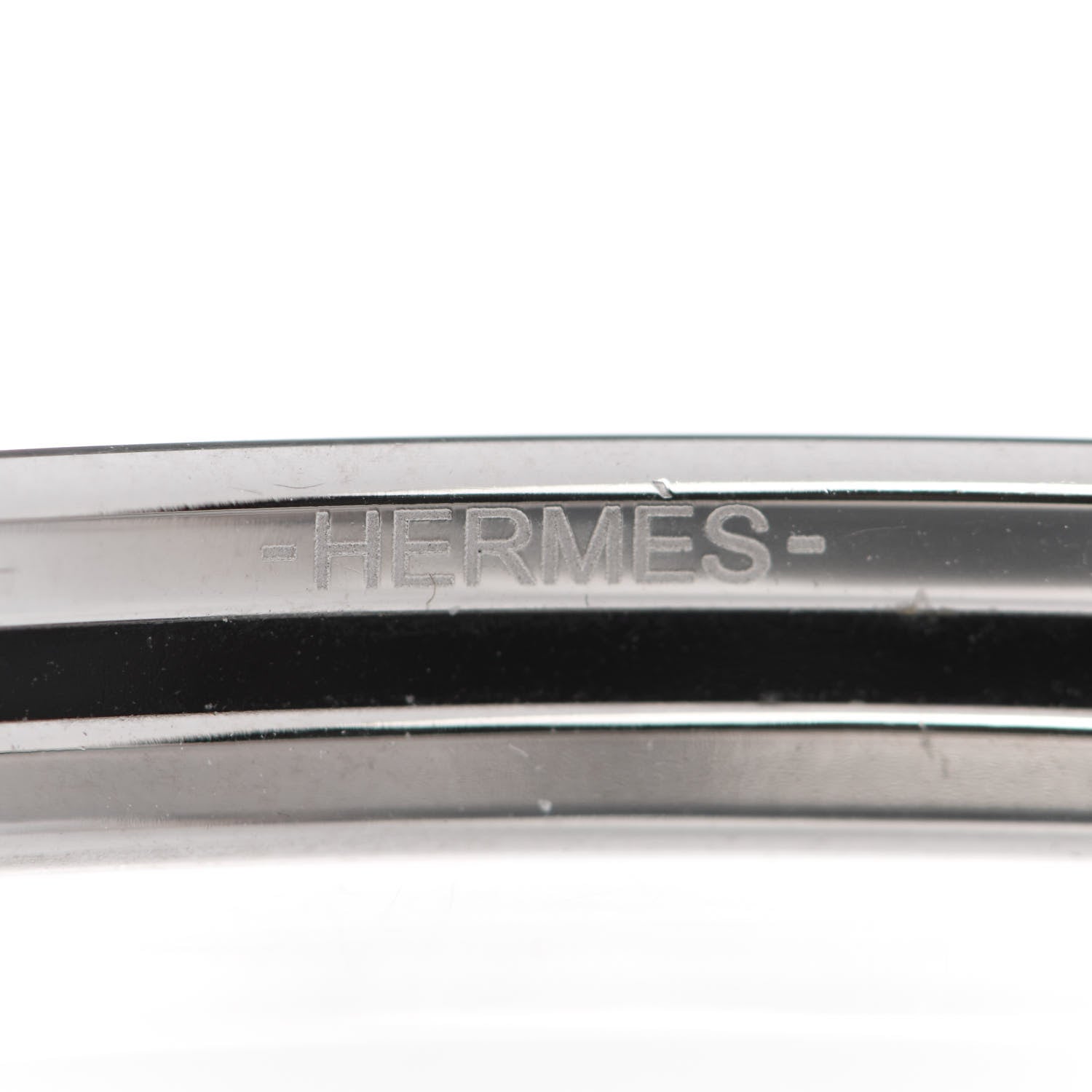 Hermes Enamel Printed Extra Narrow Colliers de Chiens Clous Bracelet 70 Album De Soie 4 of 6
