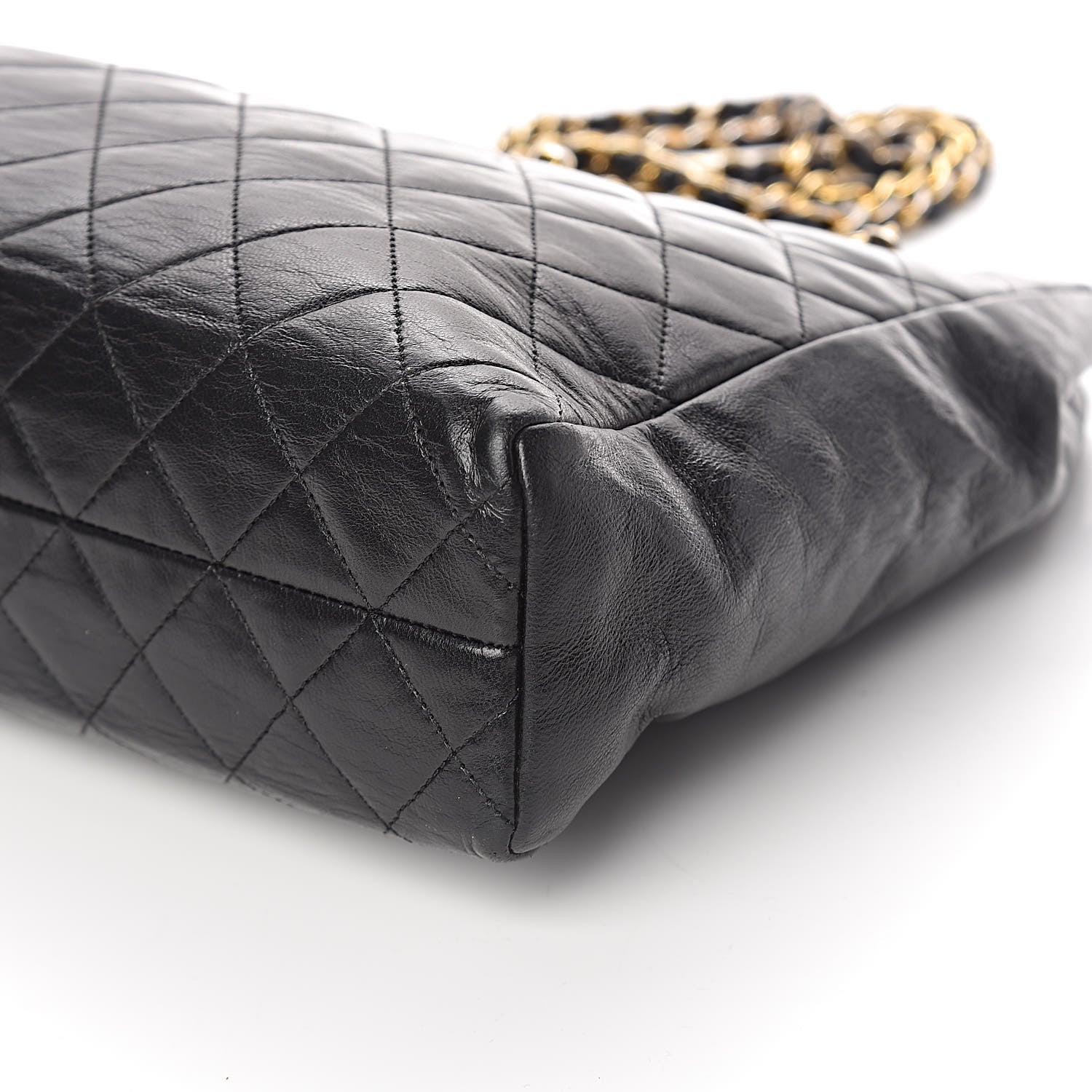 Chanel Lambskin Quilted Shopping Tote Black 10 of 11