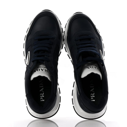 Prada Rois Nylon Triangle Logo Mens Low Top Sneakers 8.5 Bluette 2 of 10