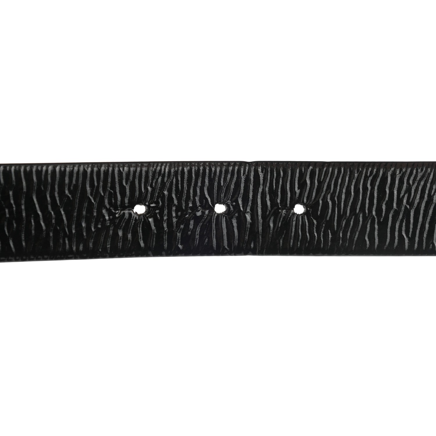 Chanel Crumpled Calfskin Lambskin Pearl CC Belt 75 30 Black 7 of 8