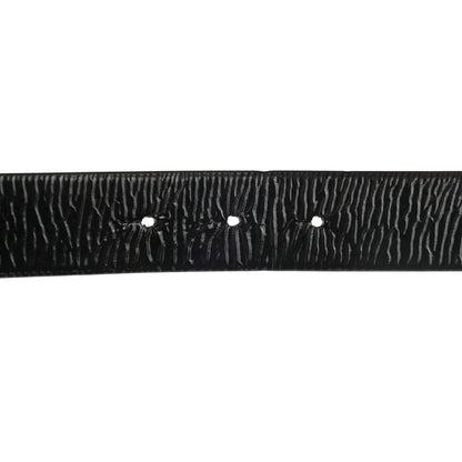 Chanel Crumpled Calfskin Lambskin Pearl CC Belt 75 30 Black 7 of 8
