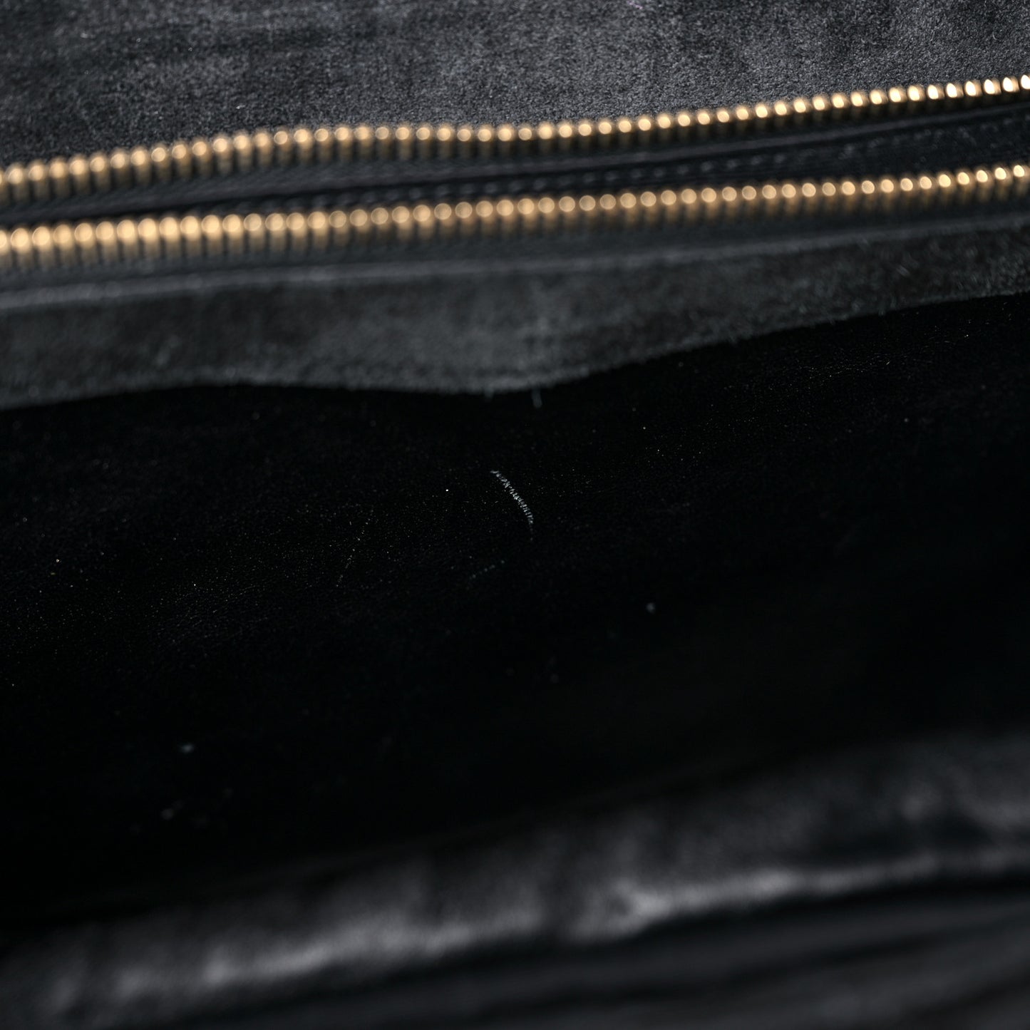 Suede Mixed Matelasse Tri-Quilt Large Monogram Envelope Satchel Black