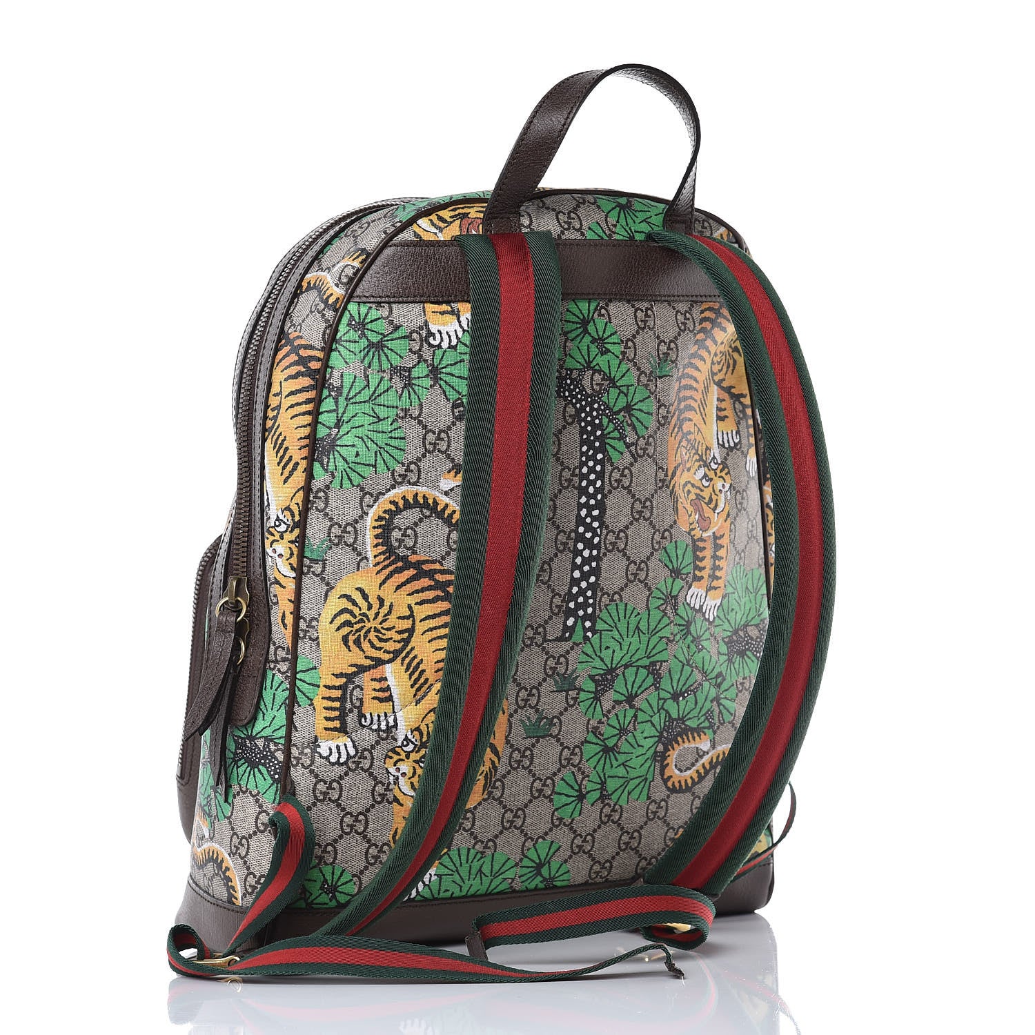 Gucci GG Supreme Monogram Bengal Web Day Backpack Beige Yard 3 of 13