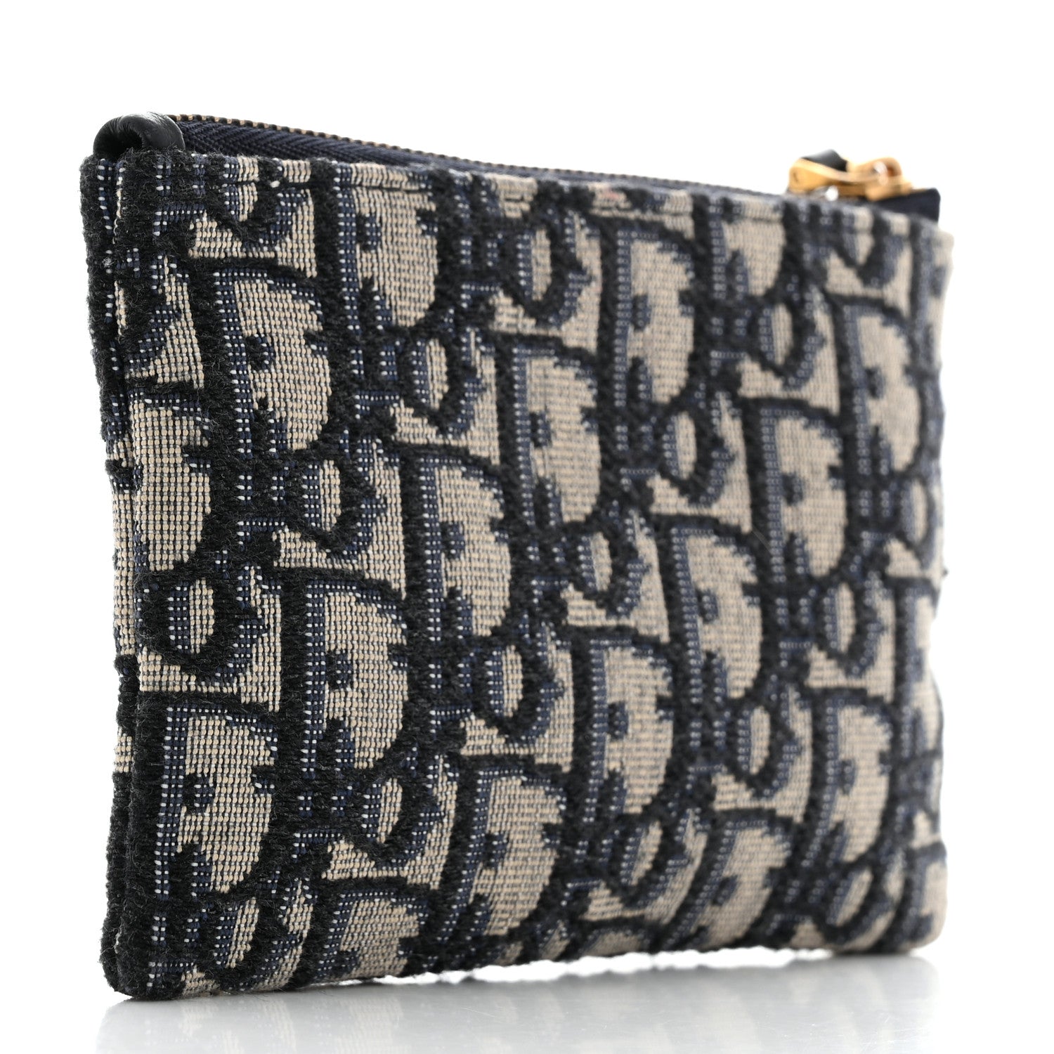 Christian Dior Oblique Zipped Card Holder Blue 3 of 7