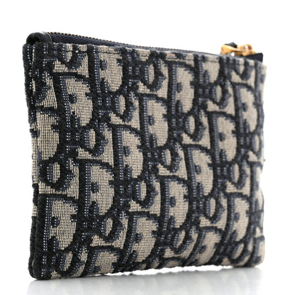 Christian Dior Oblique Zipped Card Holder Blue 3 of 7