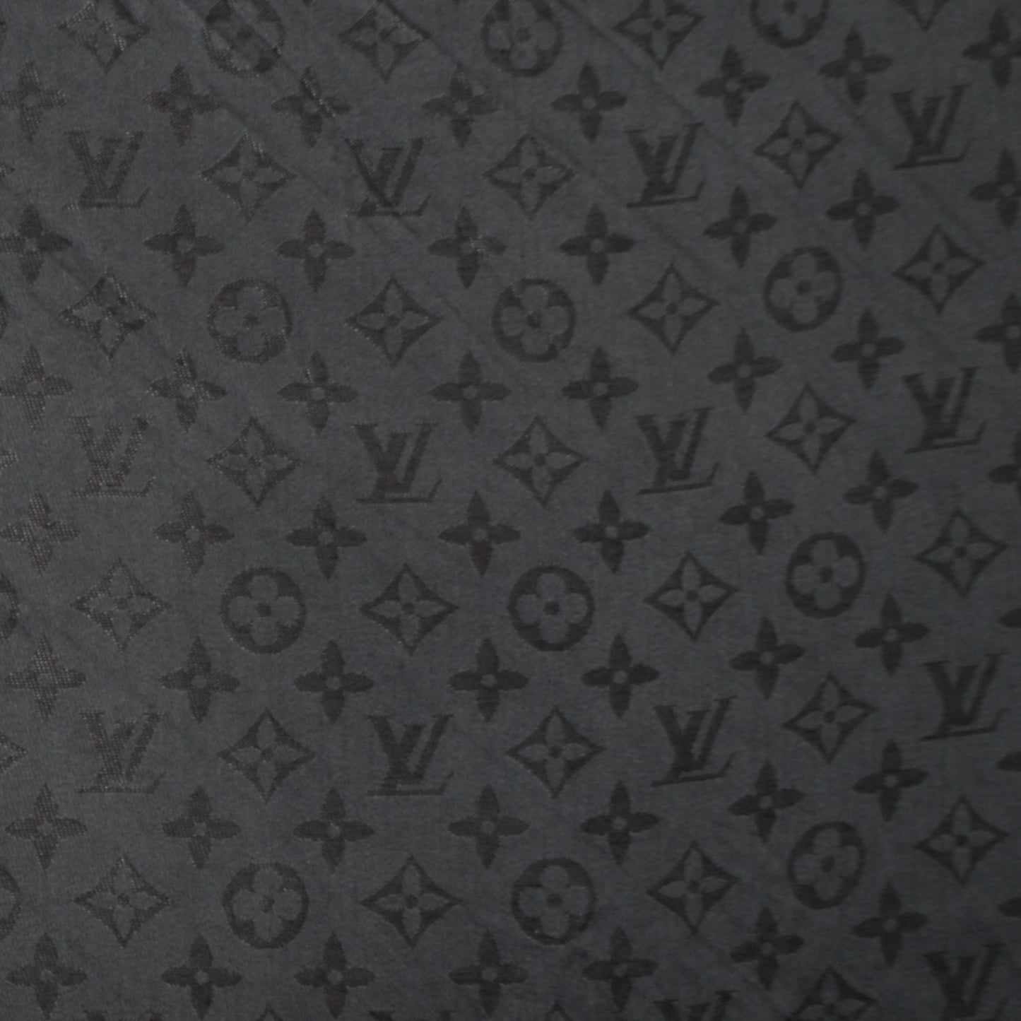 Silk Wool Monogram Voile Shawl Anthracite