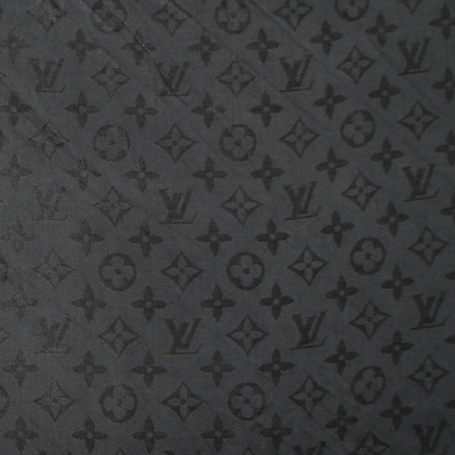 Louis Vuitton Silk Wool Monogram Voile Shawl Anthracite 1 of 4