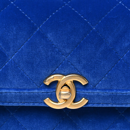 Chanel Velvet Quilted Mini Place Vendome Flap Blue 8 of 10