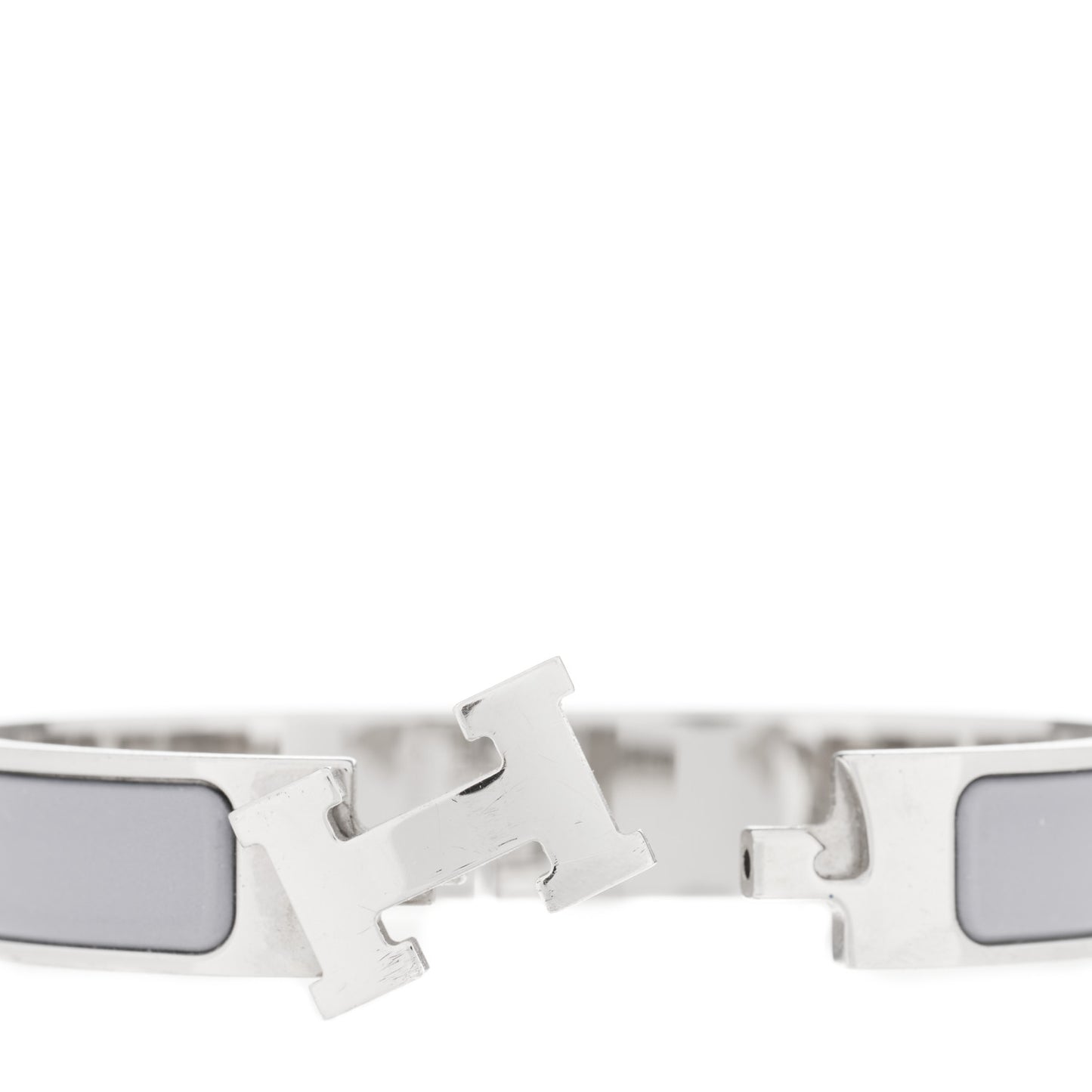 Enamel Narrow Clic Clac H Bracelet PM Bleu Lin