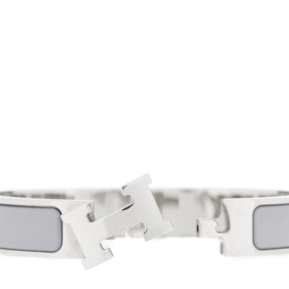 Hermes Enamel Narrow Clic Clac H Bracelet PM Bleu Lin 4 of 4