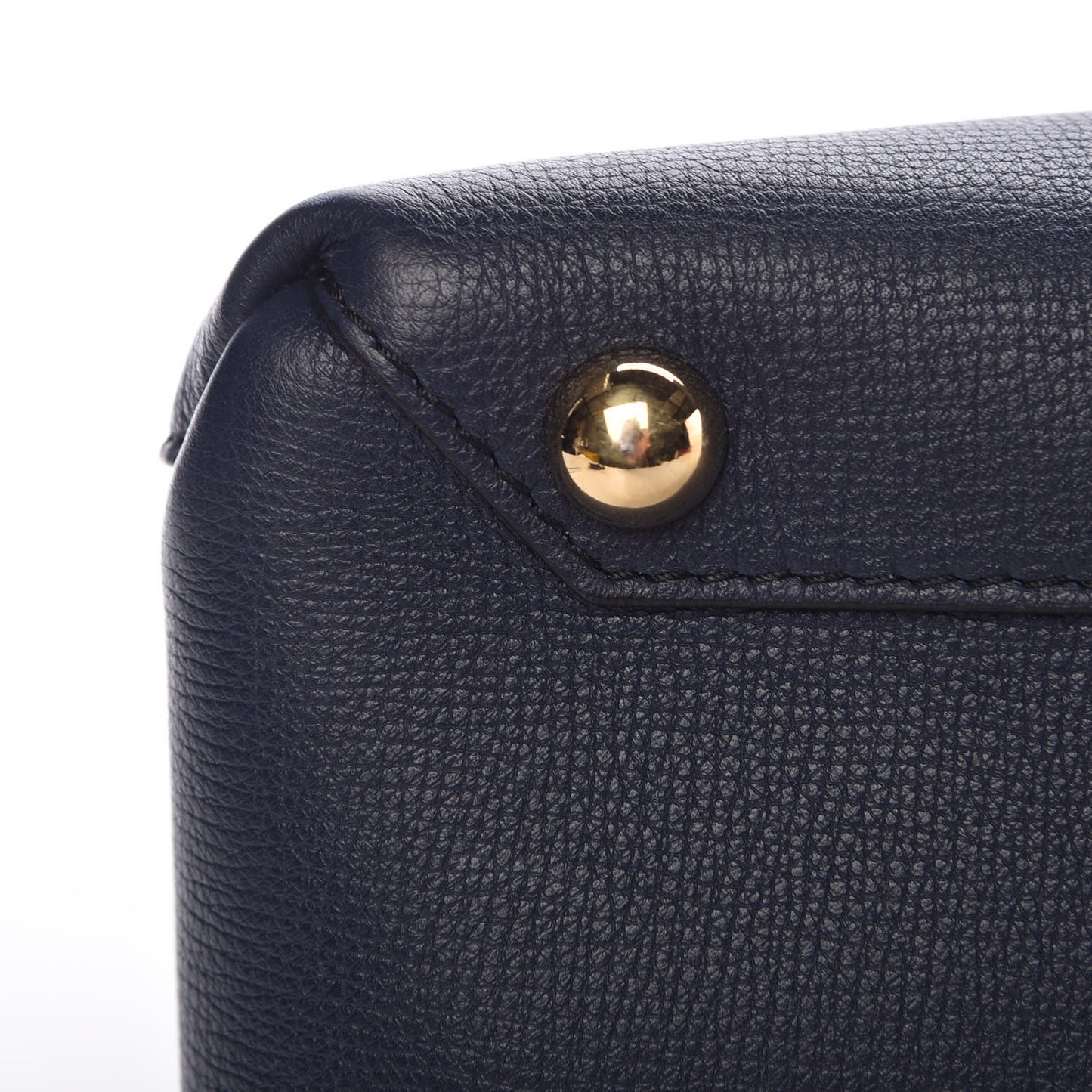 Grainy Calfskin House Check Large Banner Tote Midnight Blue