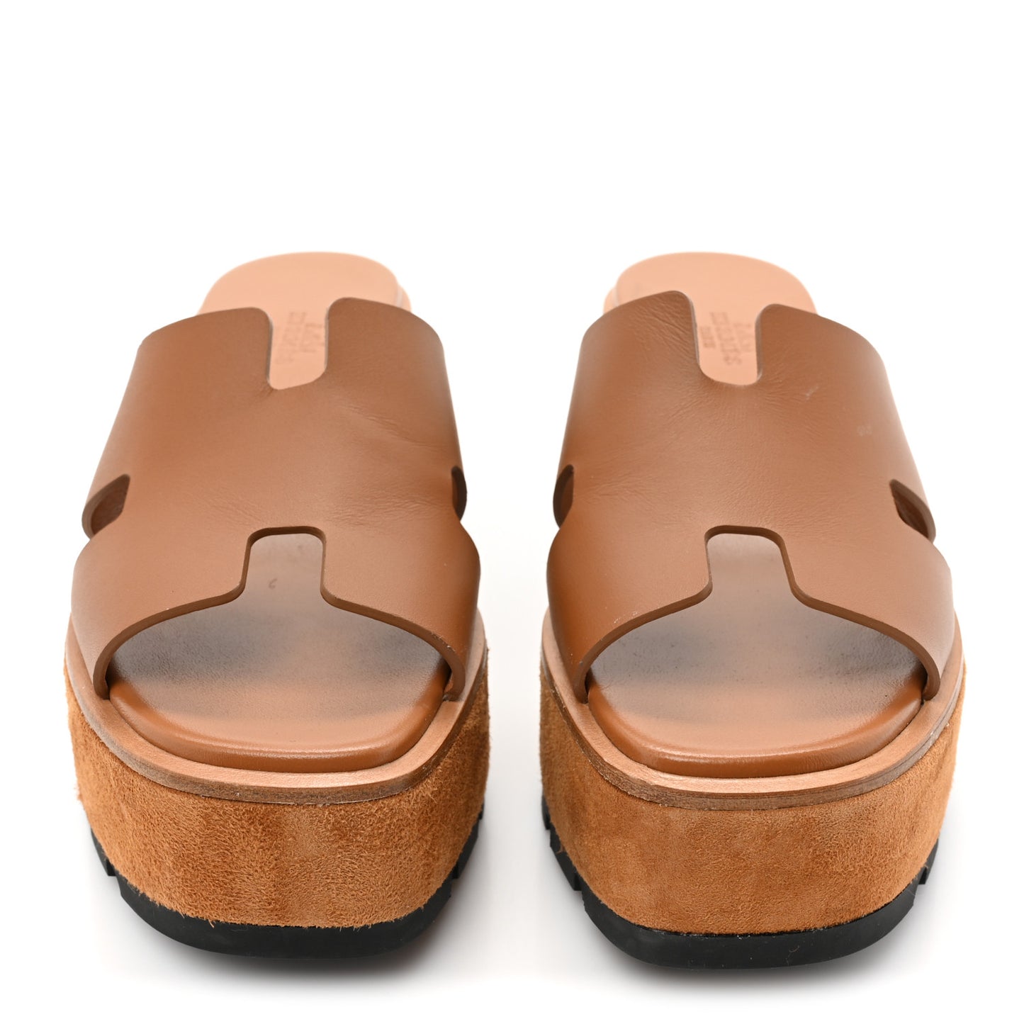 Calfskin Suede Eze 30 Sandals 37 Naturel