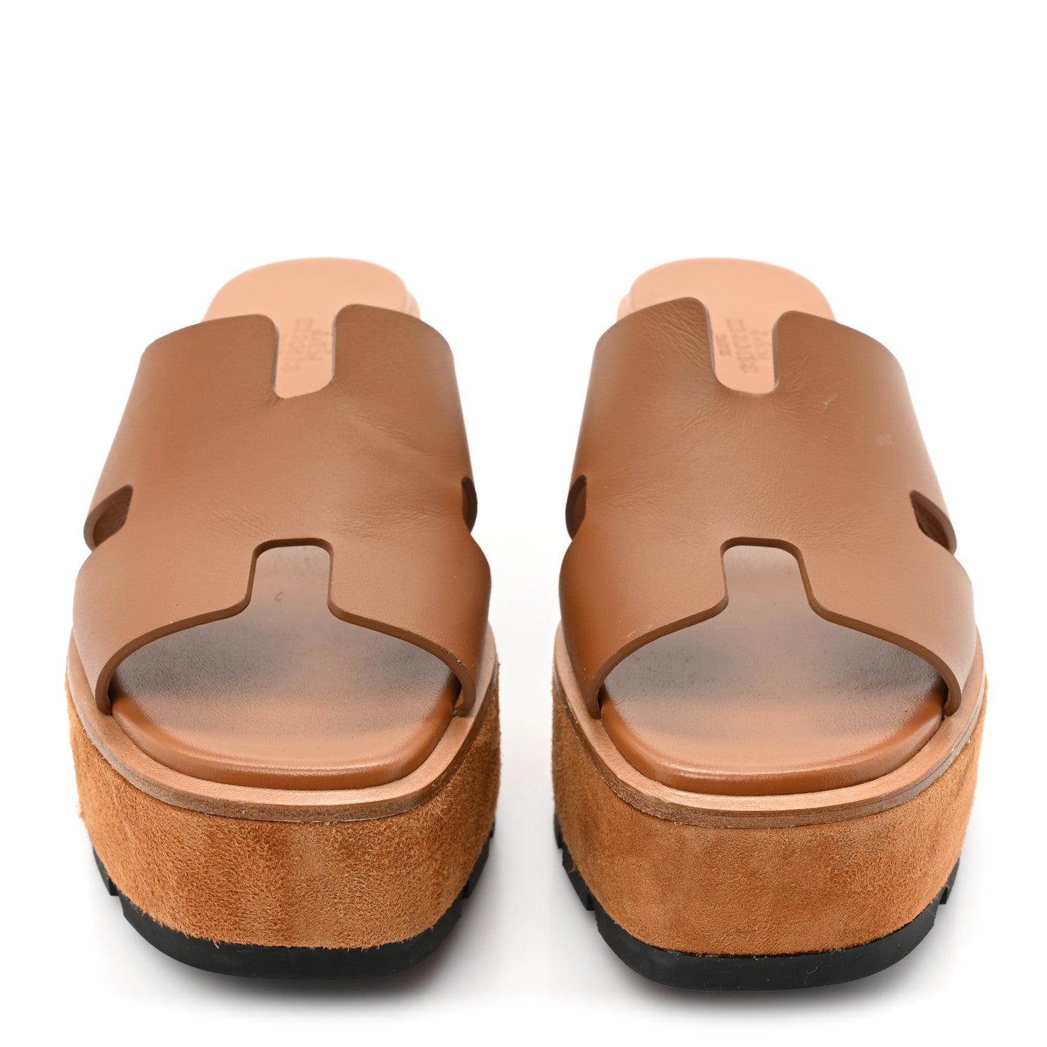 Hermes Calfskin Suede Eze 30 Sandals 37 Naturel 2 of 8