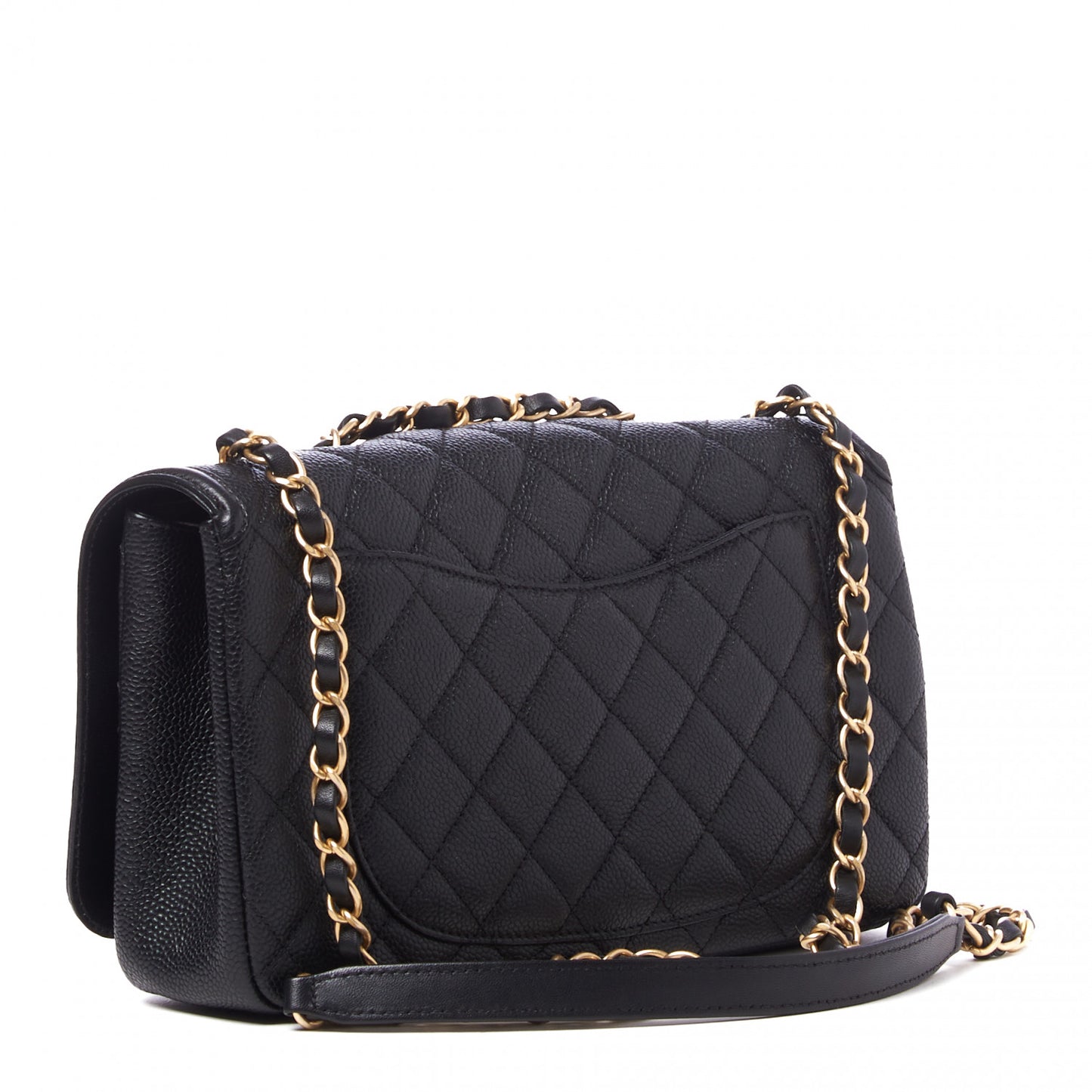 Caviar Quilted Medium CC Filigree Flap Black