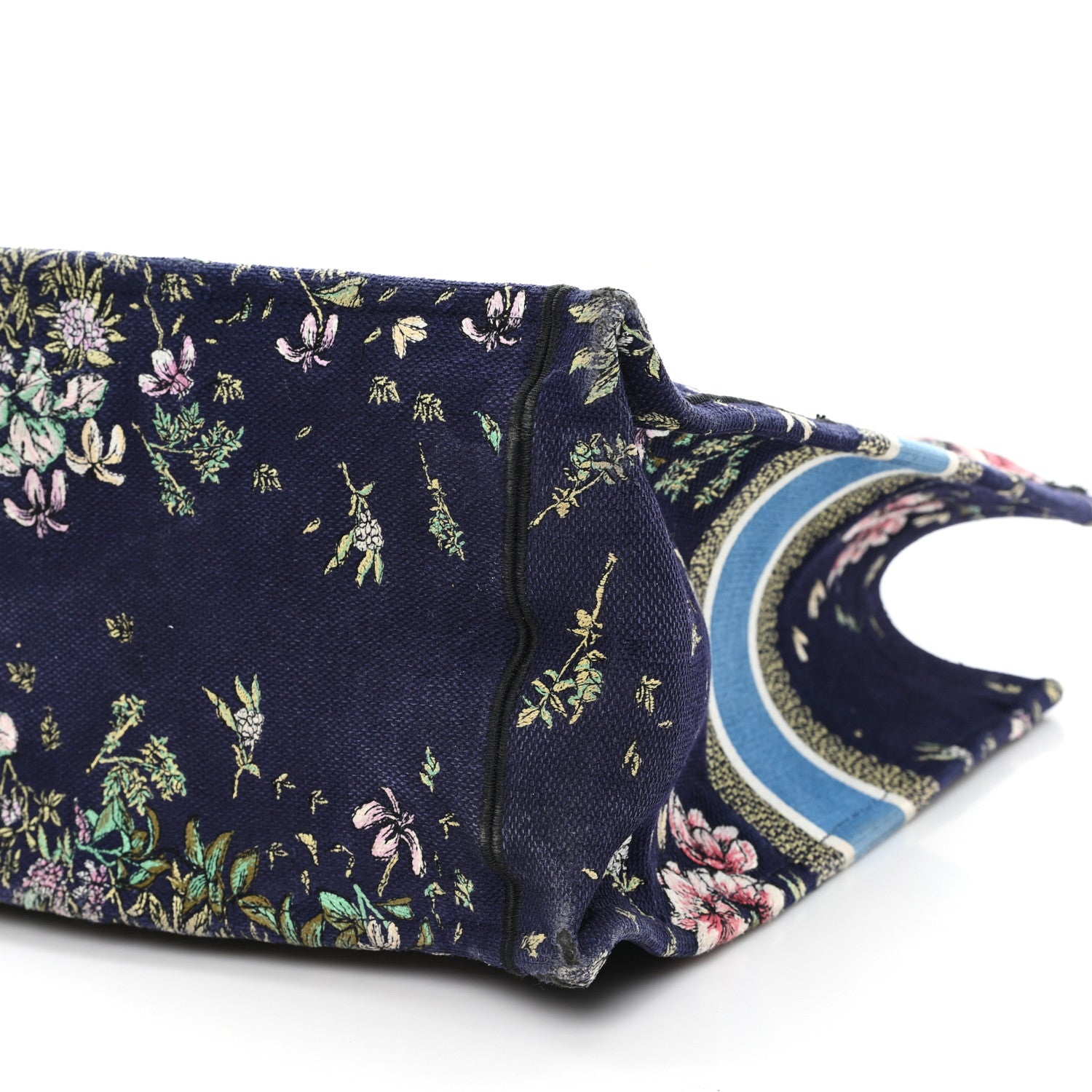 Christian Dior Canvas Embroidered Large Toile de Jouy Book Tote Blue Multicolor 10 of 12