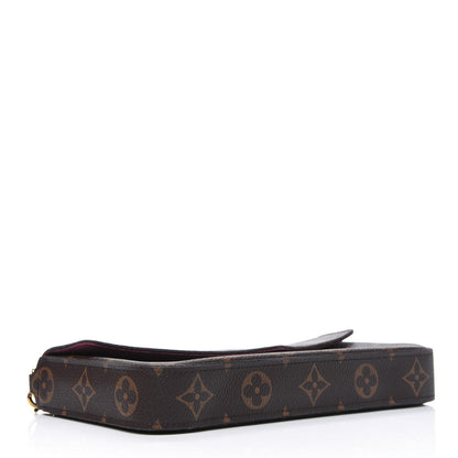 Louis Vuitton Monogram Pochette Felicie Chain Wallet Fuchsia 3 of 13