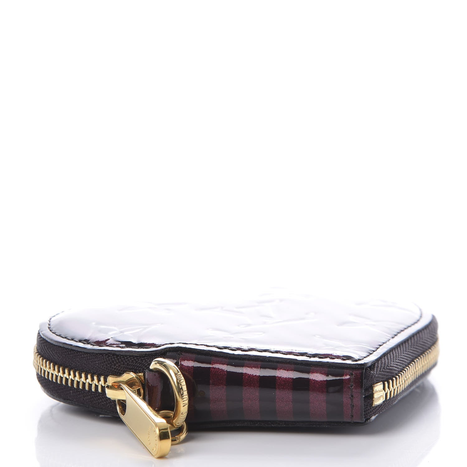 Louis Vuitton Vernis Rayures Coeur Heart Coin Purse Amarante 4 of 9