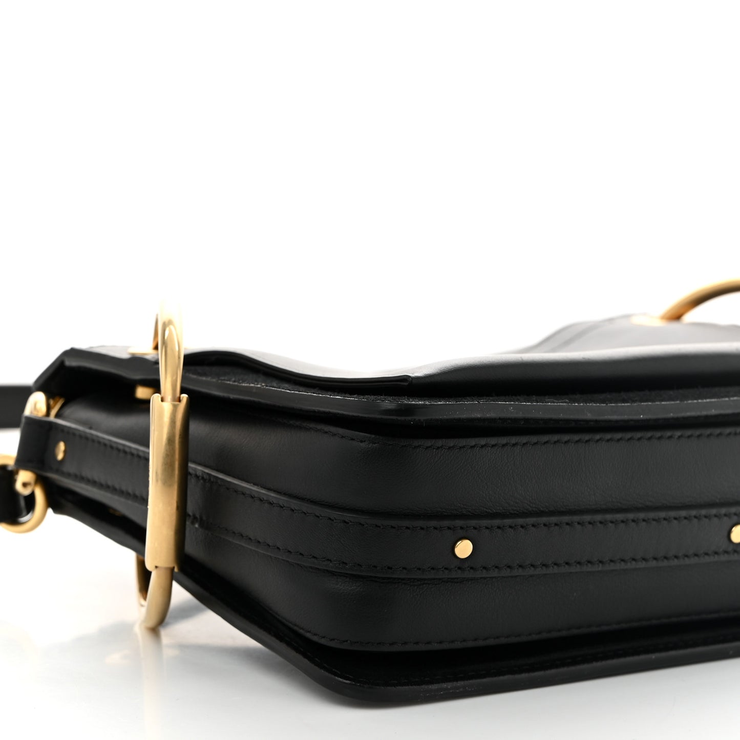 Calfskin Suede Small Roy Bag Black
