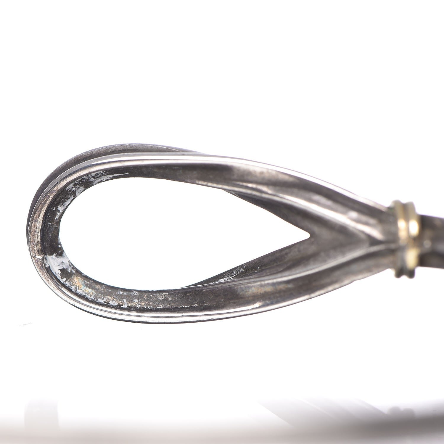 Tiffany Sterling Silver 18K Hook Eye Bangle Bracelet 3 of 4