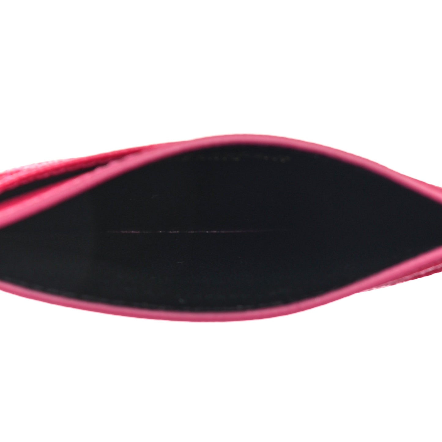 Grain De Poudre Matelasse Chevron Monogram Credit Card Case Fresh Fuxia